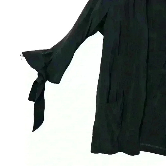 LC Lauren Conrad black cardigan with tie sleeves - Picture 2 of 5